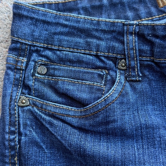 KUT from Kloth Flare Leg Dark Blue Jeans Zip Women 8 #KP011MA3 Cut 71535 30x29” - Picture 6 of 13